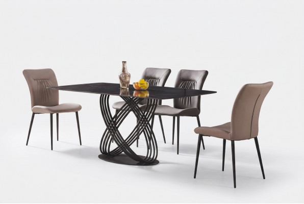 Luxus Dësch Edelstol Iessdësch Iesszëmmer Iessdëscher Kichen Dëscher Design Metall