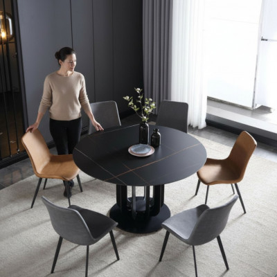 Luxus Dëscher Ronn Dësch Rond Design Edelstol Miwwelen Iesszëmmer Iessdëscher Nei