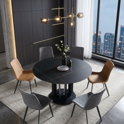 Luxus Dëscher Ronn Dësch Rond Design Edelstol Miwwelen Iesszëmmer Iessdëscher Nei