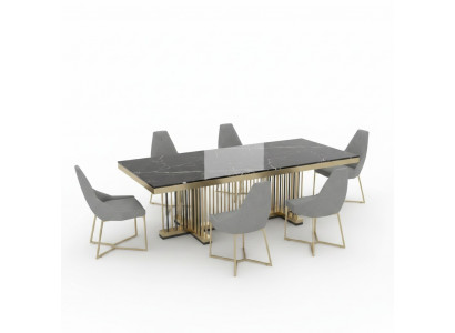 Miwwelen Dësch Dëscher Iesszëmmer Design Kichen Luxus Modernen Marmer Iessdësch 90x160