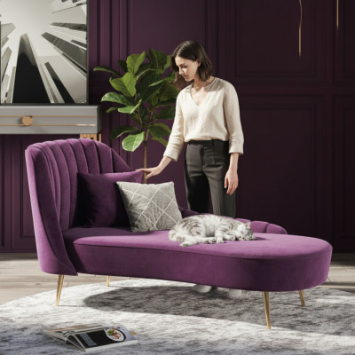 Chaise Lounge Léif De Luxe Miwwel Polster Léien Canapé Relax Chaiselounge