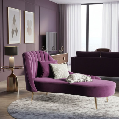Chaise Lounge Léif De Luxe Miwwel Polster Léien Canapé Relax Chaiselounge