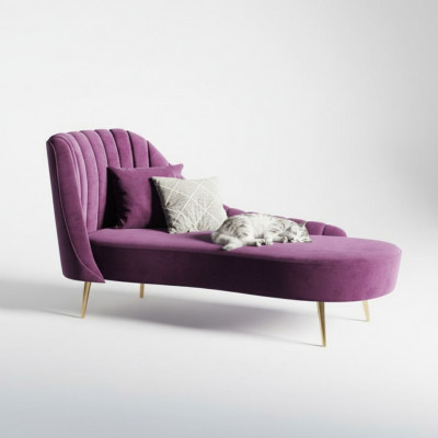 Chaise Lounge Léif De Luxe Miwwel Polster Léien Canapé Relax Chaiselounge