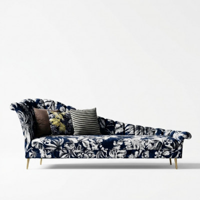 Textil Chaise Lounge Léif Polster Léifen Sofa Relax Chaise Lounge Club Miwwel Nei