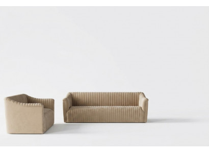 Samt Sofa 2 Sëtzer Wunnlandschaft Relax Massivholz Sëtz Design Couch Lounge