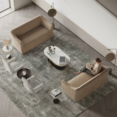Canapé-Set 2+2 Sëtzer Wunnlandschaft Canapéen Canapé Sëtz Design Couch Lounge Miwwelen