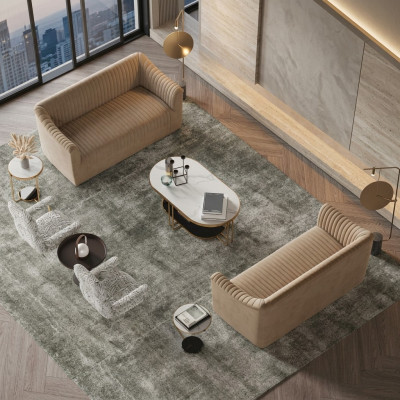 Canapé-Set 2+2 Sëtzer Wunnlandschaft Canapéen Canapé Sëtz Design Couch Lounge Miwwelen