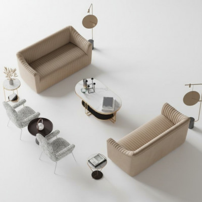 Canapé-Set 2+2 Sëtzer Wunnlandschaft Canapéen Canapé Sëtz Design Couch Lounge Miwwelen