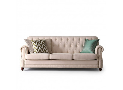 Sofagarnitur 3+1 Sëtz Stoff Sofa Chesterfield Grupp Garnituren Couch Sofas
