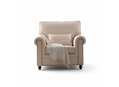 Fauteuil Stoff Canapé Einsitzer Miwwel Relax Sëtz Design Canapé Lounge Textil Landhaus