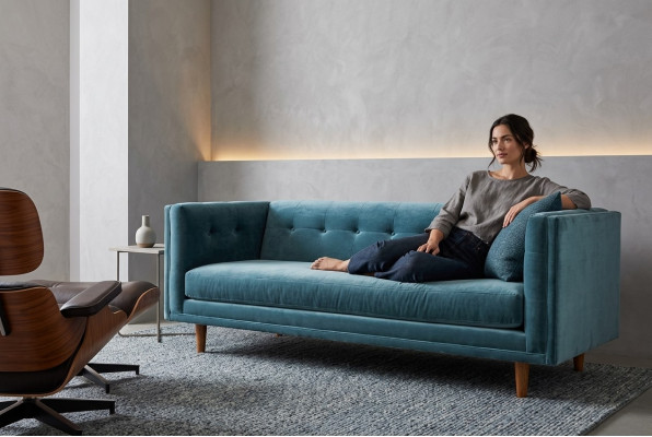 Wohnlandschaft Stoff Sofa 3 Sëtzer Relax Sëtz Design Couch Lounge Sofas Textil