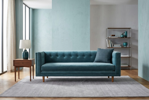 Wohnlandschaft Stoff Sofa 3 Sëtzer Relax Sëtz Design Couch Lounge Sofas Textil