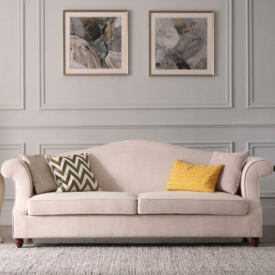 Couch 3 Sëtzer Lounge Stoff Sofa Wunnlandschaft Relax Sëtz Design Sofas Textil