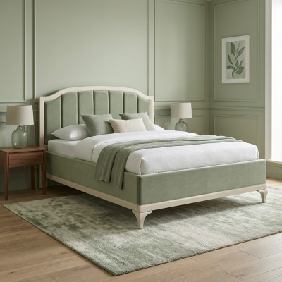 Design-Bett Luxus-Doppel Hotelbette Schlof Zëmmer Lieder Modern Stoff 160*200cm