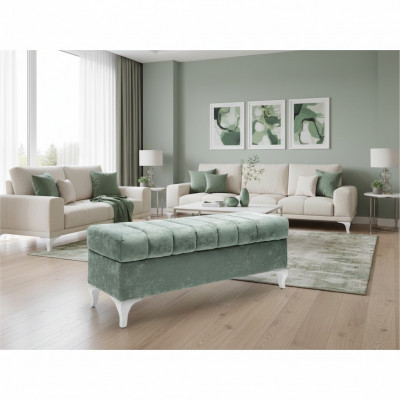 Designer Hocker Chaise Longue Wunnzëmmer Modern Sitzbänk Fousshocker 140 x 43cm Nei