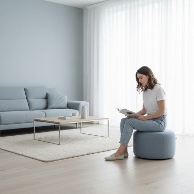 Designer Hocker Ronn Modern Hocker Fousshocker Säithocker Polster