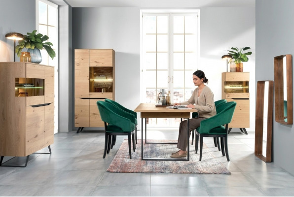 Design Vitrinn Kommode Anrichte Side Schaf Regal Luxus Wunnzëmmer Schief Nei