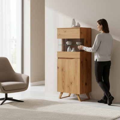Modern Glas Vitrinn Kommodesschaf Holz Designer Schaf Vitrinnen Regal nei