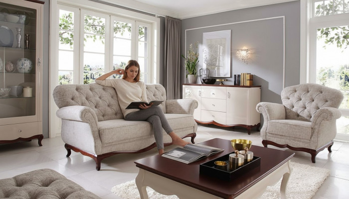 Designer Miwwel Sofa Coch 3-Sëtz Polstersofas Wunnzëmmer Couchen Modernen Stil