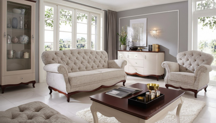 Designer Miwwel Sofa Coch 3-Sëtz Polstersofas Wunnzëmmer Couchen Modernen Stil