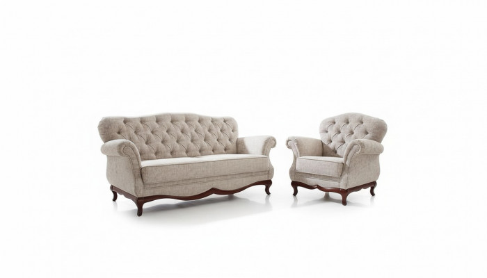 Designer Miwwel Sofa Coch 3-Sëtz Polstersofas Wunnzëmmer Couchen Modernen Stil