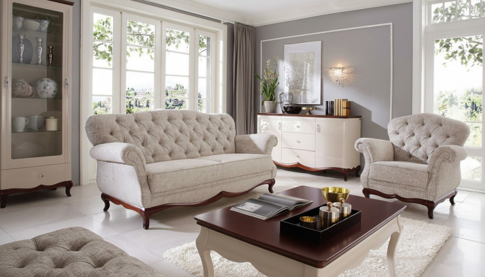 Schlofzofa Dräisëtzer Modern Stil Wunnzëmmer Sofa 3er Designer Miwwel Couchen Nei