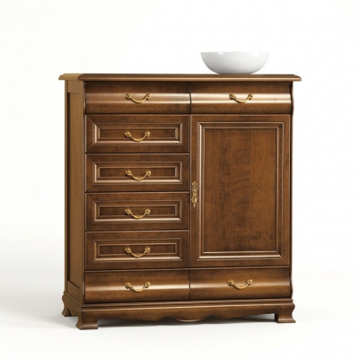 Modern Kommode Braun Kommoden Holz Design Miwwelen Sideboard Regal Hotel Nei