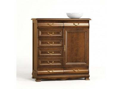 Modern Kommode Braun Kommoden Holz Design Miwwelen Sideboard Regal Hotel Nei