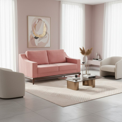 Sofa 2 Sëtzer 160 x 100 cm Modern Stil Miwwelen Sofa 2 Sëtzer Moderne Sofa Couchen