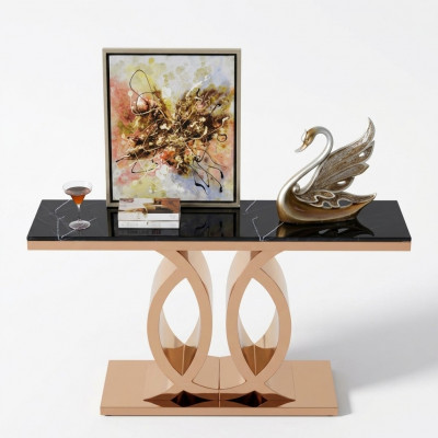 Designer Holz Konsolendësch Dësch Konsole Konsolendëscher Luxus Konsole