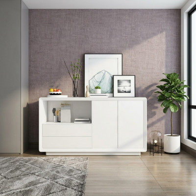 Buffet 2 Dieren mat 2 Tiräng Schaf Buffet Wäiss Kommod