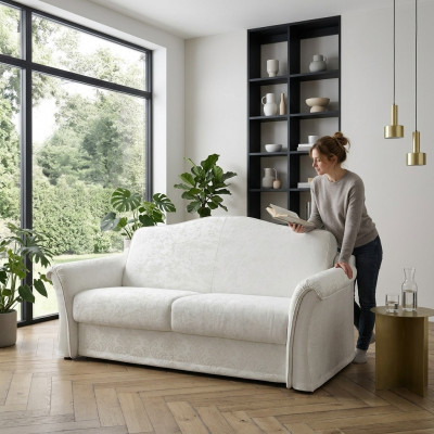 Zwee-Sëtzer Textilsofa Italienesch Miwwelen Wunnzëmmer Designer Sofas 2 Sëtzer Nei