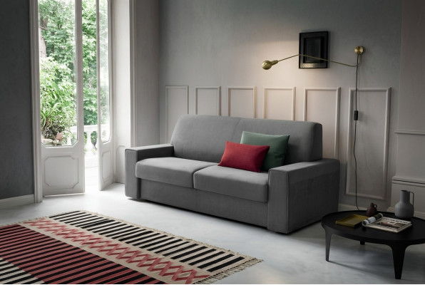 Wunnzëmmer Textilsgefor Grau Zweisëtzer Designer Sofas Polstersofas 2 Sëtzer Neit