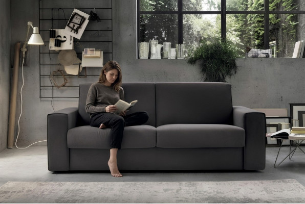 Canapé Zweisëtzer Stoff Couch Polster 2 Sëtzer Wunnzëmmer Textilsofa Design Canapé