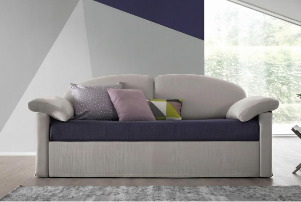 Design Sofa 3 Sëtzer Couch Polster Luxus Textil Zweefaarweg Italienesch Miwwelen