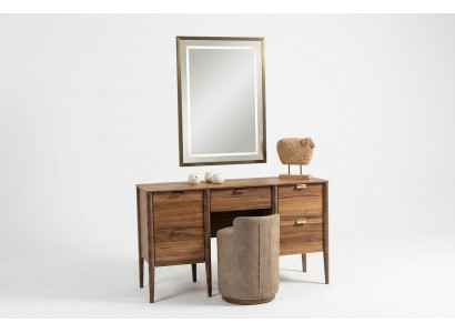 Luxus Miwweldesign Schminktisch mat Spigel Hocker Nei Schlofkummer Nei