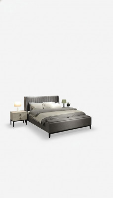 Héichwäerteg elegant Schlofkummer Bett Designer Duebel Bett nei Miwwelen