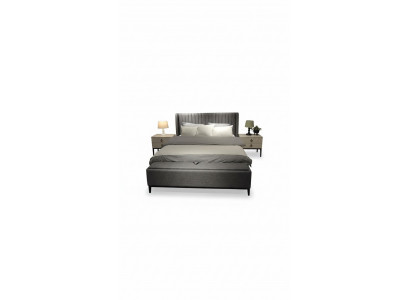 Luxuriéist Schlofzëmmer Set Designer Duebelbett Elegantes 2x Nuetsdëscher