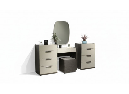Schminktisch mat Spigel Make Up Schlofkummer Design Miwwelen Holz 2tlg. Nei