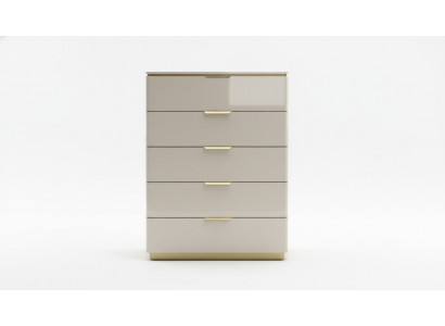 Design Miwwelen Schlofkummer Luxus Kommode mat 4 Schief Noutschaf Holzausgab Holzausgab Nei