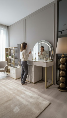 Design Schminktisch mat Spigel Luxus Schlofzëmmer Miwwelen 2tlg. Nei