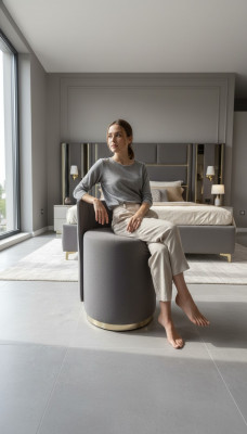 Ronne Schemel Design Holz Miwwelen Luxus Wunnzëmmer Design Fouss-Schemel