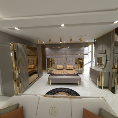 Design Schlofzëmmer 3tlg. Bett 2x Nopeschdëscher Modern Luxus Better Set Miwwelen Nei
