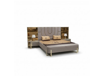 Design Schlofzëmmer 3tlg. Bett 2x Nopeschdëscher Modern Luxus Better Set Miwwelen Nei