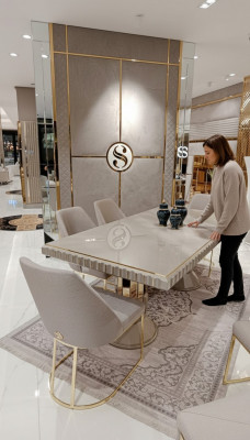 4x Still Stullgrupp Polster Design Miwwelen Iesszëmmer Textil