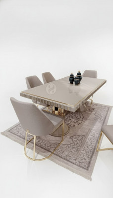 4x Still Stullgrupp Polster Design Miwwelen Iesszëmmer Textil