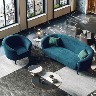 Samt Sofagarnitur 3+1 Sëtzer Wunnlandschaft Sëtz Design Canapé Lounge Sofas Miwwelen