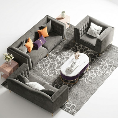 Sofagarnitur 3+2+1 Sëtzer Sofa Wunnlandschaft Relax Sëtz Design Canapé Sofas