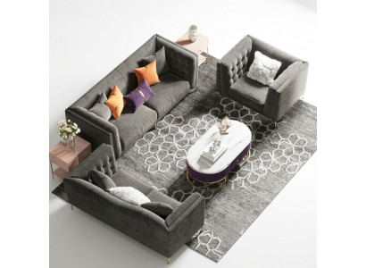 Sofagarnitur 3+2+1 Sëtzer Sofa Wunnlandschaft Relax Sëtz Design Canapé Sofas