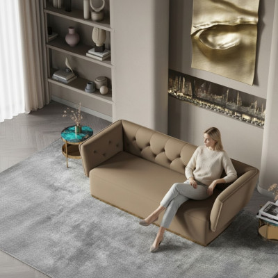 Wohnlandschaft Relax Sëtz Design Canapé Lounge Still Textil Canapé 3 Sëtzer